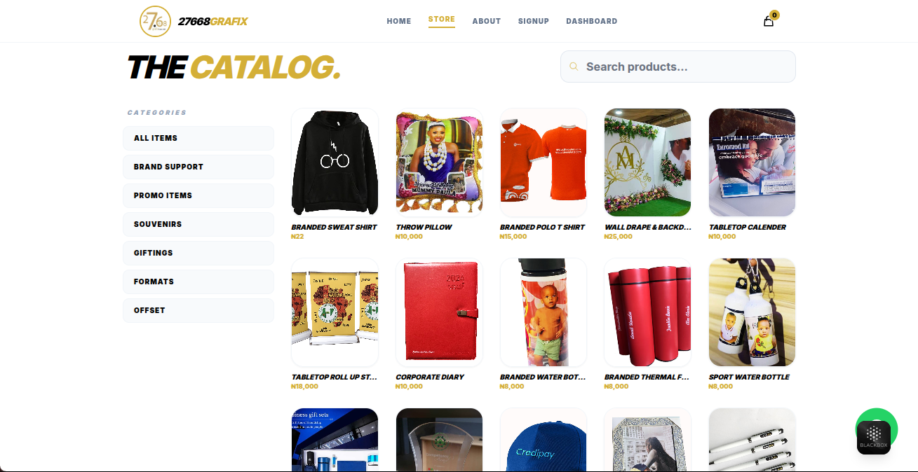 27668GRAFIX online store screenshot